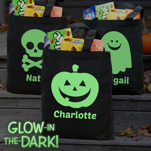 Personalized Glow in the Dark Halloween Trick or Treat Bag 8118682BK