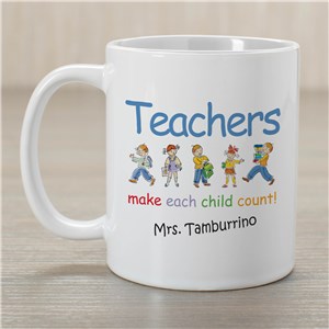 Make Each Child Count Teacher Coffee Mug | Personalized Teacher Gifts