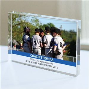 Personalized Coach Photo Keepsake | Personalized Gifts For Coaches