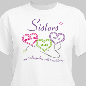 Personalized Sister Shirts | Heartstrings Shirt