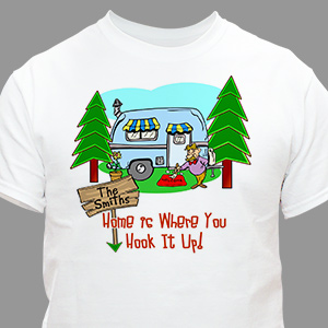 Home is Where You Hook It Up Personalized T-shirt | Personalized T-shirts