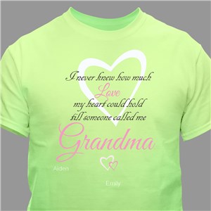 Personalized How Much Love T-Shirt | Personalized Grandma Shirt