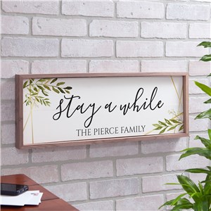 Personalized Welcome Home Framed Wall Sign | Personalized Family Name Sign