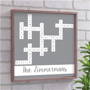 Crossword Wall Decor | Personalized Family Name Signs