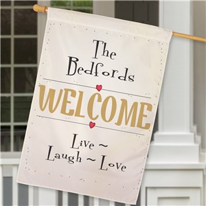 Personalized Live Laugh Love House Flag | Personalized House Flags