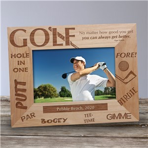 Personalized Golf Wood Picture Frame | Personalized Wood Picture Frames