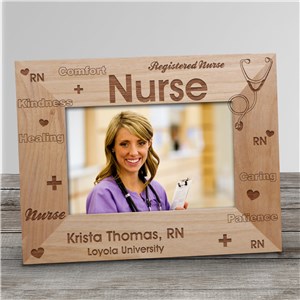 Registered Nurse Personalized Picture Frame | Personalized Wood Picture Frames