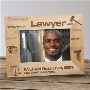 Personalized Lawyer Wood Picture Frame | Personalized Wood Picture Frames