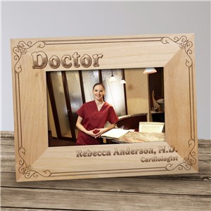 Personalized Doctor Wood Picture Frame | Personalized Wood Picture Frames