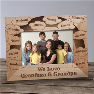 Engraved We Love Picture Frame | Personalized Gifts For Grandparents