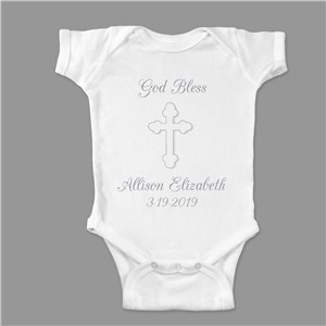 God Bless... Personalized Christening Infant Bodysuit | Personalized Christening Outfits