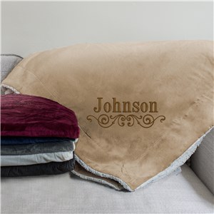 Embroidered Sherpa Blanket | Personalized Blankets