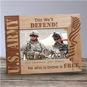 Personalized U.S. Army Wood Picture Frame | Personalized Wood Picture Frames