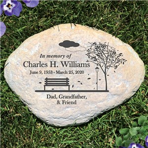 Personalized Empty Bench Memorial Garden Stone | Personalized Memorial Stones