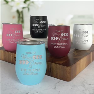 Engraved Stemless Wine Tumbler | Vacation Home Hostess Gifts