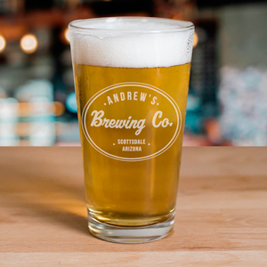 Engraved Beer Company Beer Glass | Personalized Barware