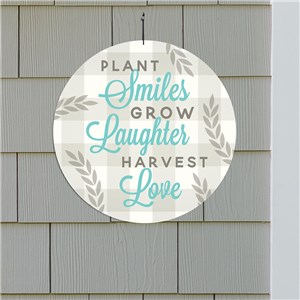 Smiles Laughter Love Wall Sign | Outdoor Home Decor