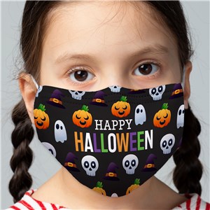 Happy Halloween Pattern Youth Face Mask NPU16942135X