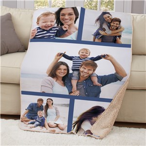 Photo Collage Sherpa Blanket | Personalized Photo Gifts