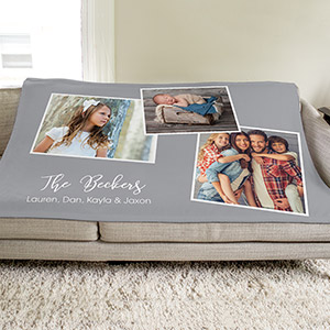Personalized Photo Collage Throw | Photo Sherpa Blankets