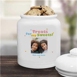 Treats for My Sweets Photo Ceramic Cookie Jar | Personalized Gifts for Grandma