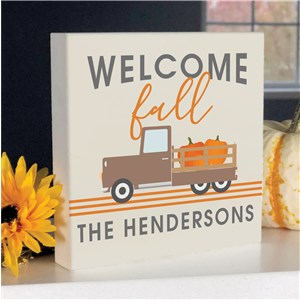 Personalized Welcome Fall 6x6 Table Top Sign UV1558311