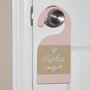 Personalized Baby Floral Doorhanger | Personalized Baby Gifts