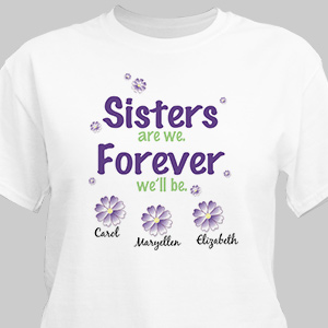 Sisters Forever Personalized T-shirt | Personalized T-shirts