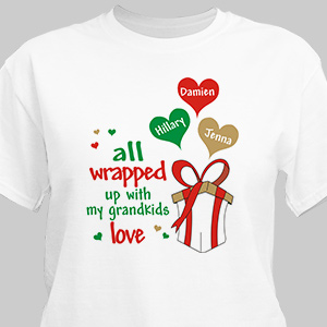 All Wrapped Up T-Shirt | Personalized Christmas Shirt