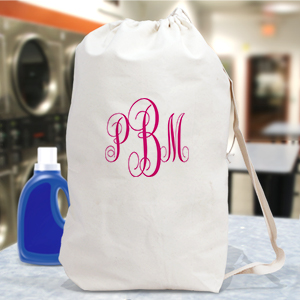 Script Monogrammed Laundry Bag 6867762