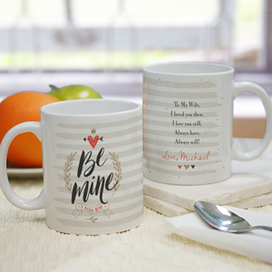 Personalized Be Mine Coffee Mug | Personalized Valentine Mugs