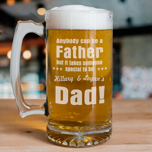 Anybody Can Be...Dad Sports Glass Mug | Bar Gifts for Dad