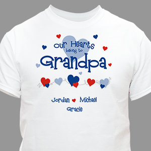 Our Hearts Belong to Grandpa T-shirt | Personalized T-shirts