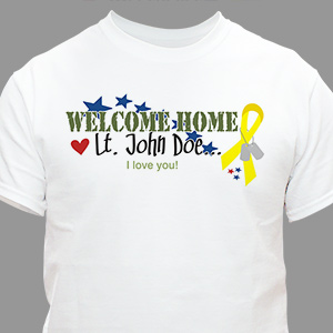 Welcome Home Personalized Military T-shirt | Personalized T-shirts