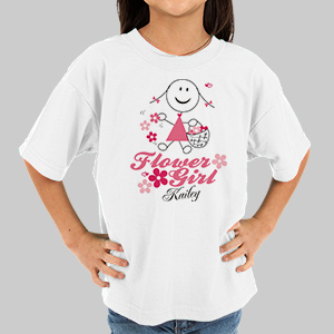 Flower Girl Personalized Youth T-shirt | Personalized Flower Girl Shirts