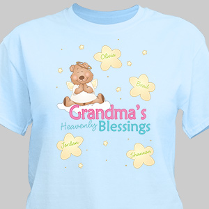 Personalized Heavenly Blessings T-Shirt | Personalized Grandma Shirts