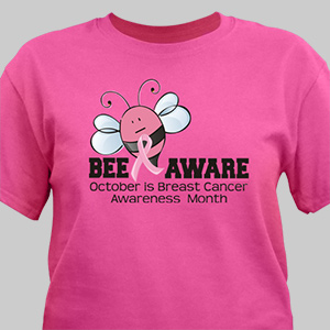 Bee Aware - Breast Cancer Awareness T-Shirt | Personalized T-shirts