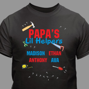 Personalized Lil' Helpers T-Shirt | Personalized Grandpa Gifts