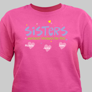 Personalized Sisters and Best Friends T-Shirt | Personalized T-shirts