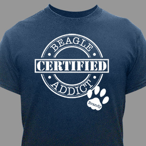 Personalized Certified Dog Addict T-Shirt | Personalized T-shirts