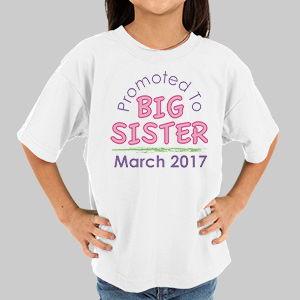 Personalized Big Sister T-Shirt | Big Sister Gifts