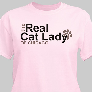 Personalized The Real Cat Lady T-Shirt | Personalized T-shirts