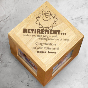 Engraved Retirement Photo Cube 421844