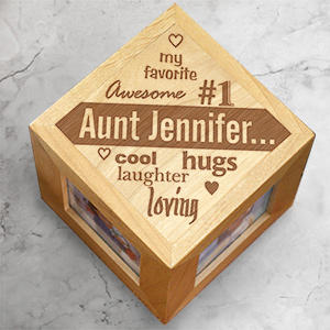 Engraved My Favorite Photo Cube | Personalized Aunt Gifts