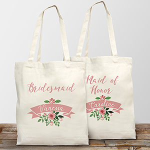 Personalized Bridal Party Tote Bag | Personalized Bridesmaid Bags