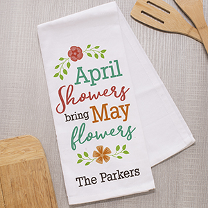 Family Name Floral Towel | Spring Gifts