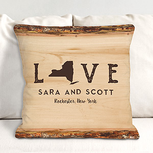 Personalized Love Established Throw Pillow | Housewarming Gift Ideas