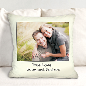 Custom Message Photo Throw Pillow 83062723