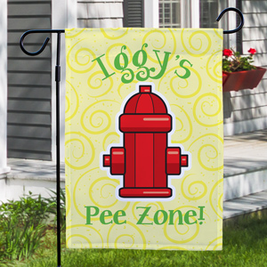 Personalized Pee Zone Garden Flag 83073162