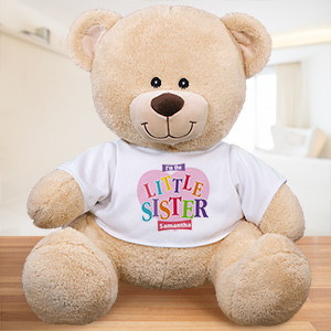 Big Sister Heart Personalized Teddy Bear | Big Sister Gifts from Baby